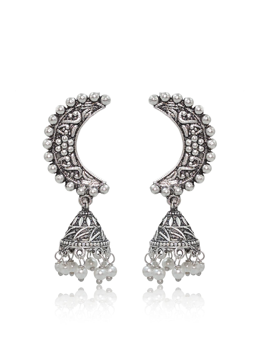 Nishi Silver Lookalike Earrings