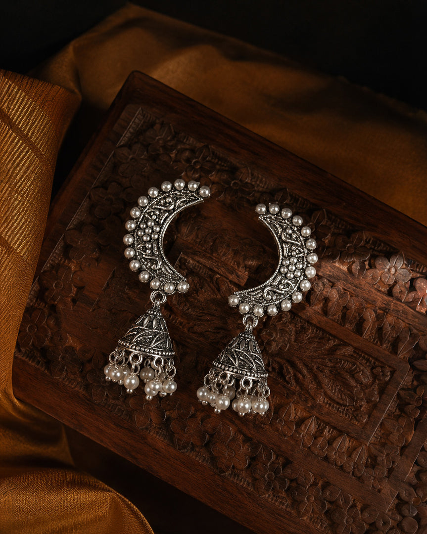 Nishi Silver Lookalike Earrings