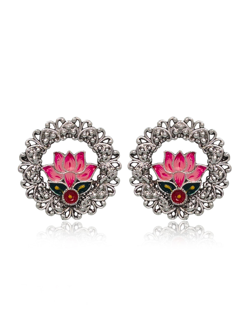 Aadhya Silver Lookalike Earrings