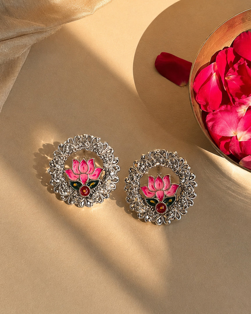 Aadhya Silver Lookalike Earrings