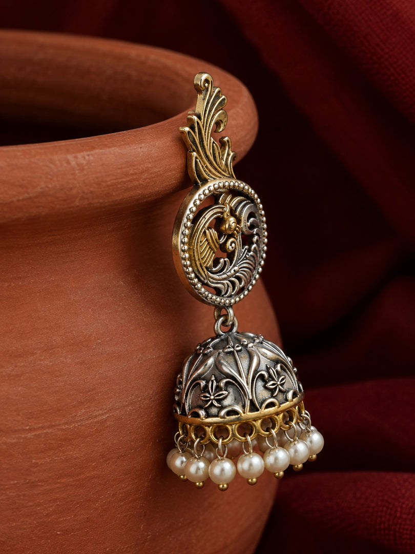 Tanvi DualTone Jhumka Earrings