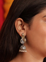 Load image into Gallery viewer, Tanvi DualTone Jhumka Earrings