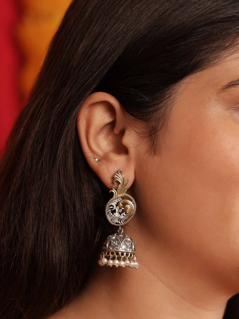 Tanvi DualTone Jhumka Earrings