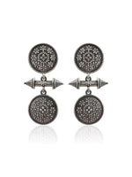Load image into Gallery viewer, AALOKA SILVER LOOKALIKE DANGLER EARRINGS