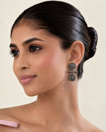 Load image into Gallery viewer, AALOKA SILVER LOOKALIKE DANGLER EARRINGS
