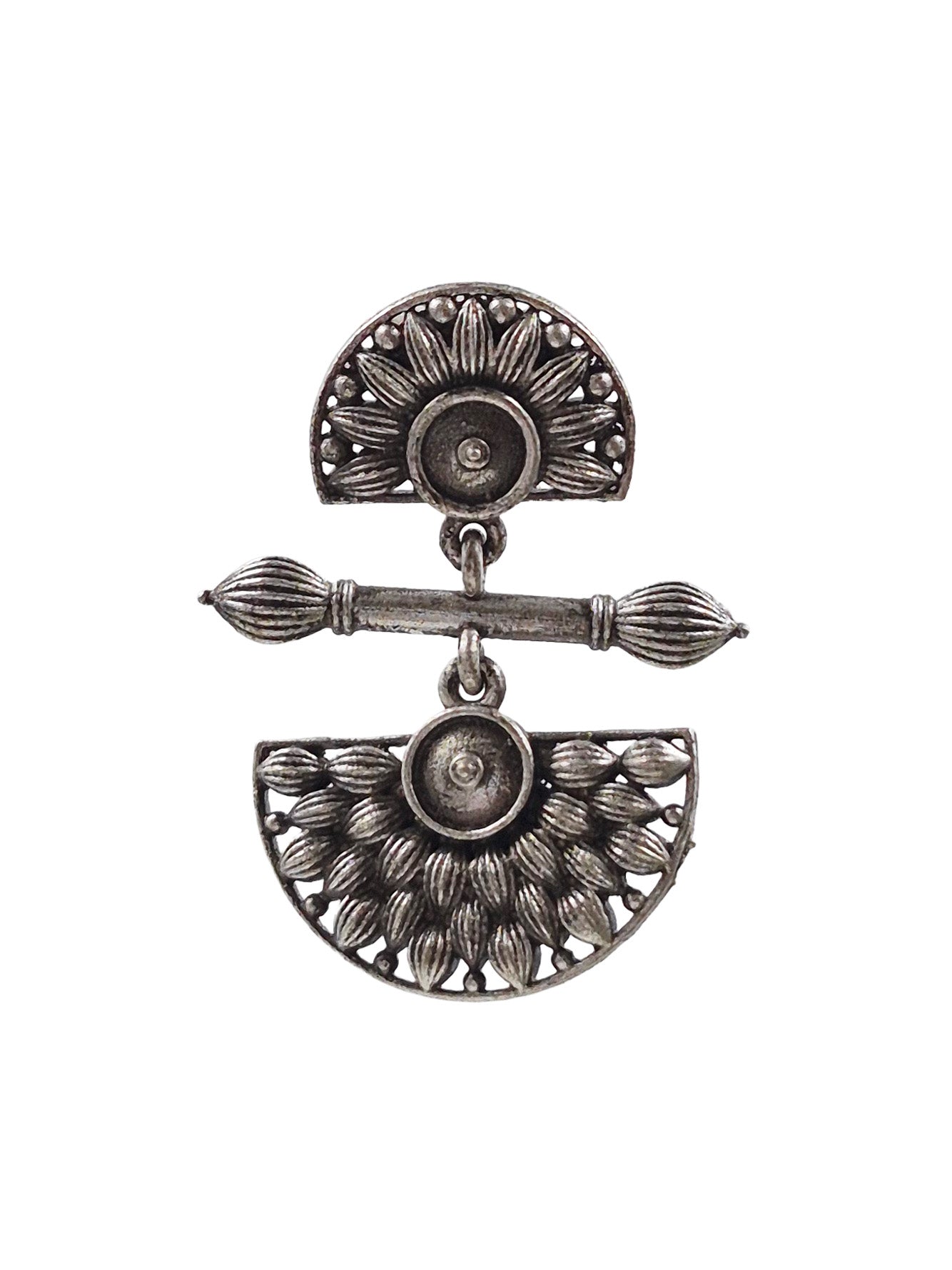 MANYATA SILVER LOOKALIKE DANGLER EARRINGS