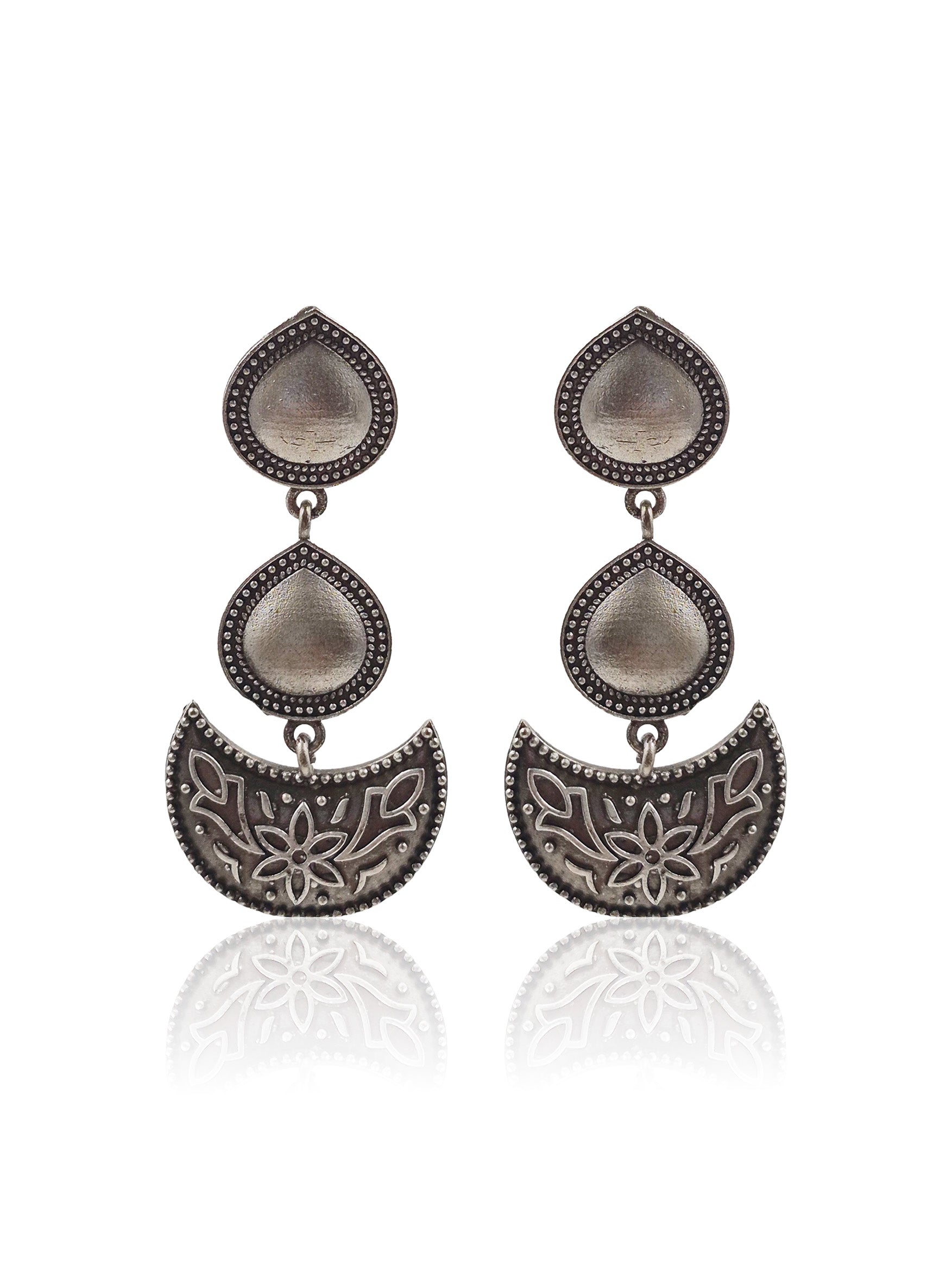 UMA OXIDISED DANGLER EARRINGS