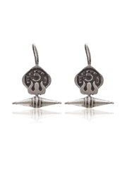 JAHANVI SILVER LOOKALIKE STUD EARRINGS