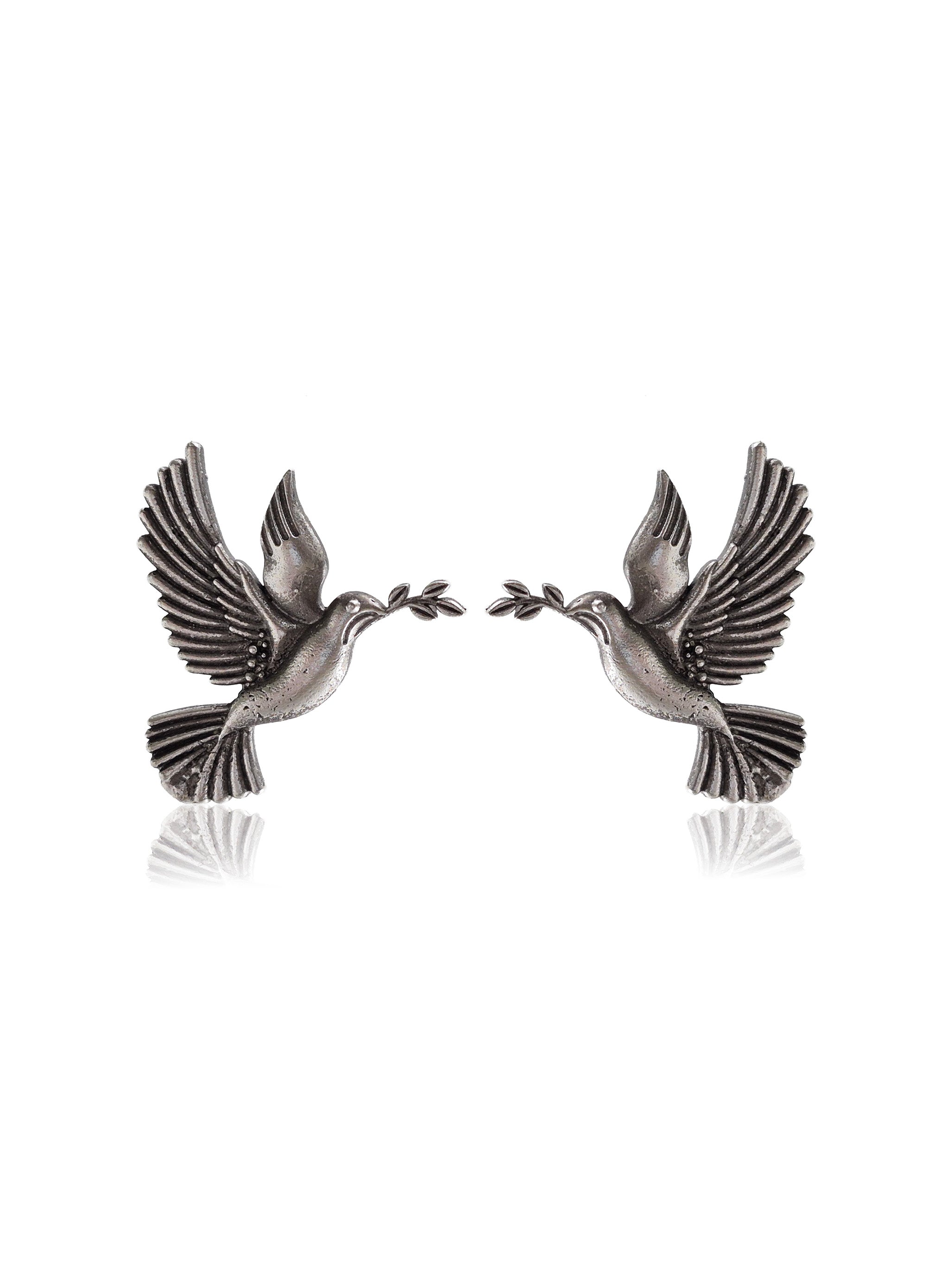 TARAL SILVER LOOKALIKE STUD EARRINGS