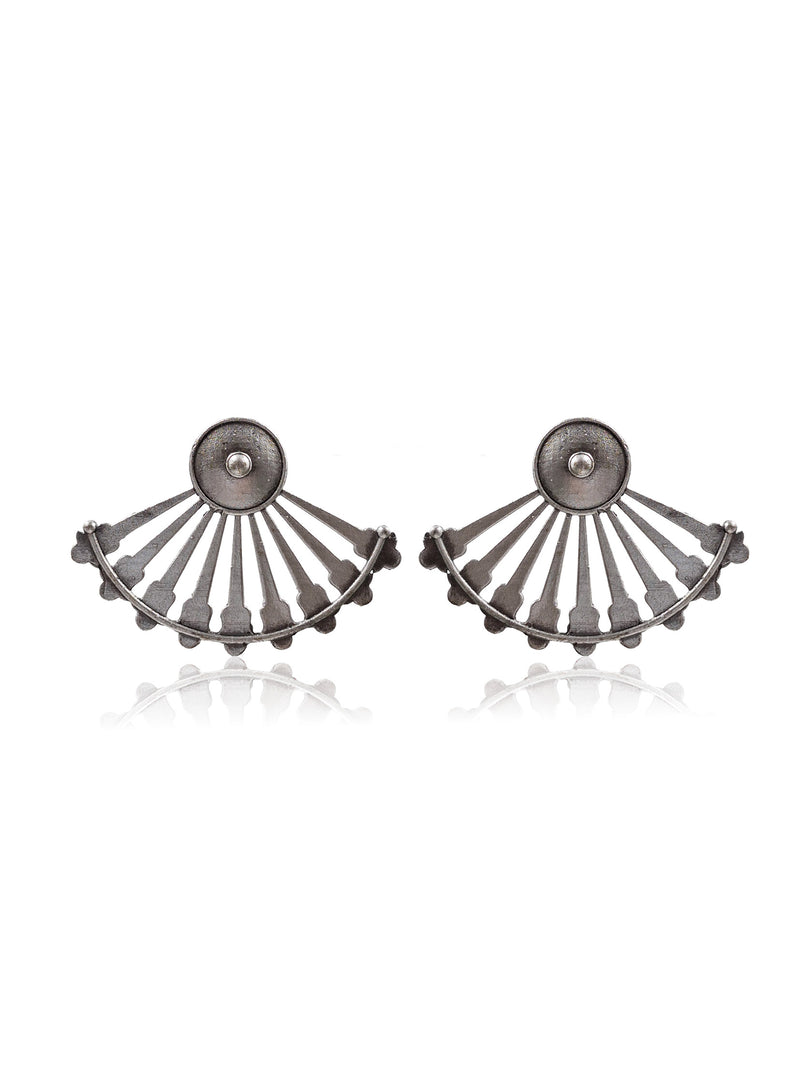 EMILY SILVER LOOKALIKE STUD EARRINGS