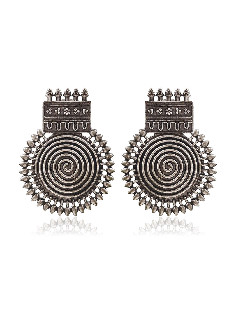 IMAARA SILVER LOOKALIKE STUD EARRINGS