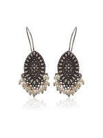 Load image into Gallery viewer, KASHISH SILVER LOOKALIKE STUD EARRINGS