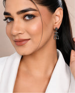 Load image into Gallery viewer, AARUSHI SILVER LOOKALIKE DANGLER EARRINGS