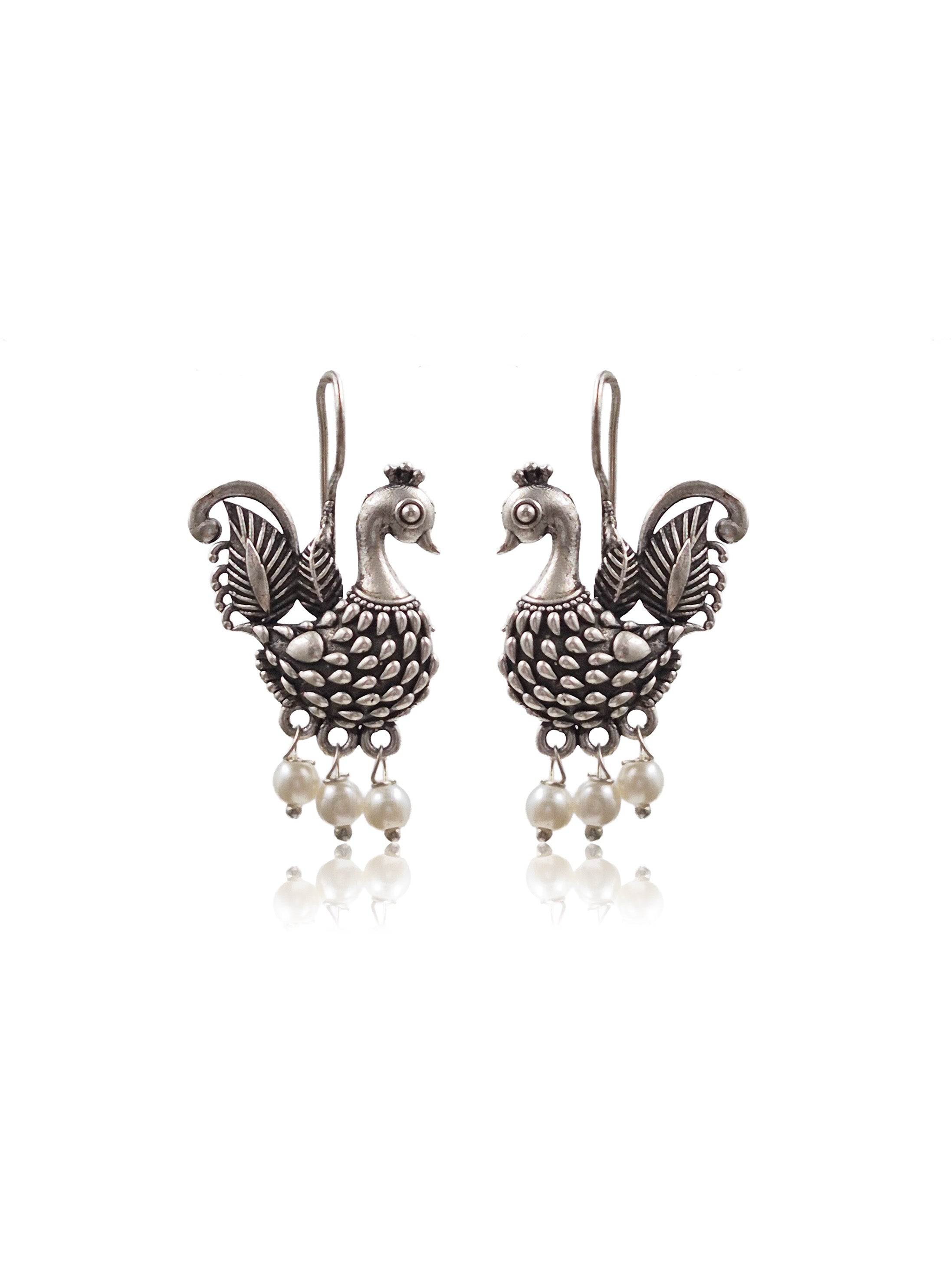 MARYAM SILVER LOOKALIKE STUD EARRINGS