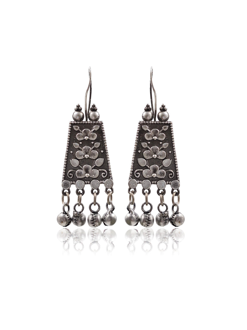 SWARA SILVER LOOKALIKE DANGLER EARRINGS