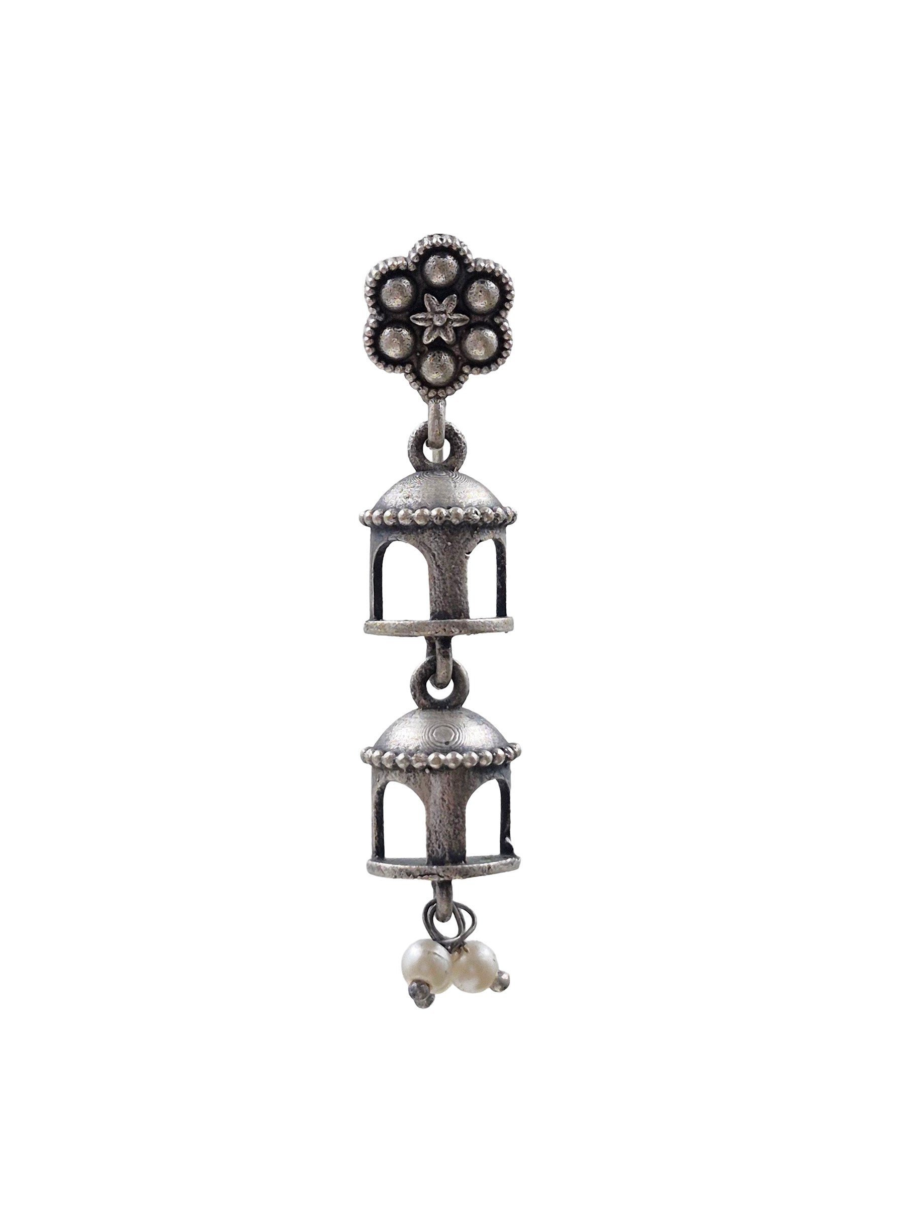 PHOOL MAHAL OXIDISED DANGLER EARRINGS