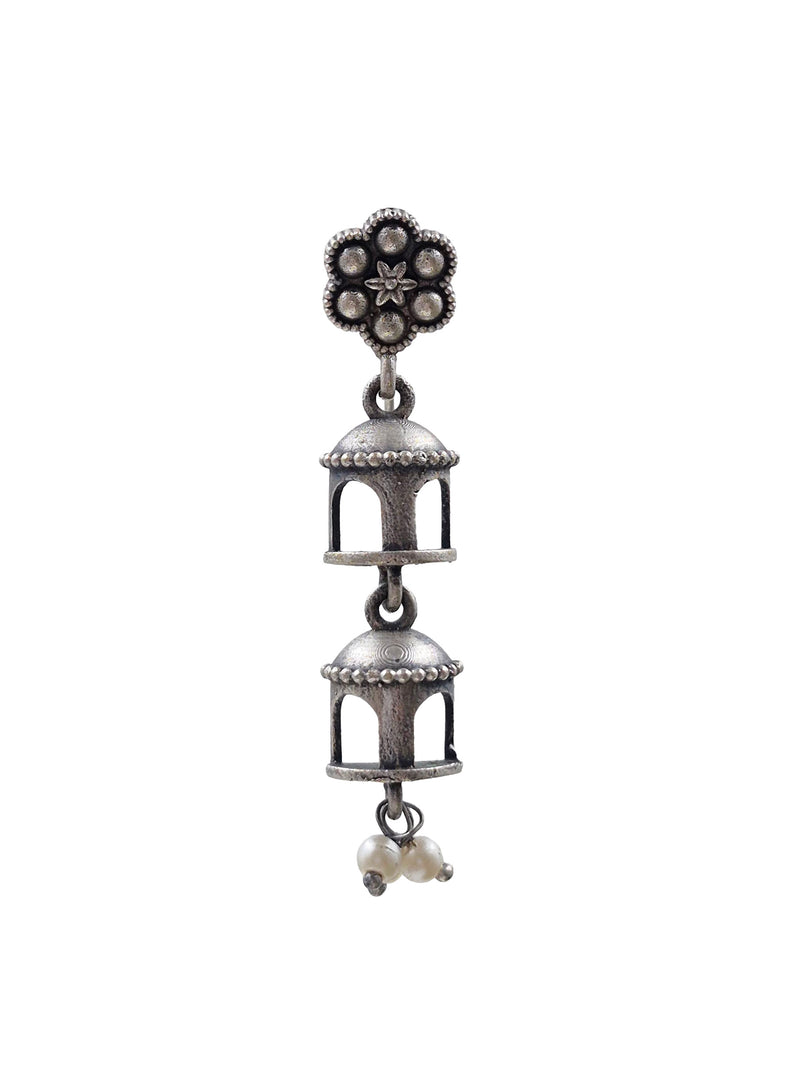 PHOOL MAHAL OXIDISED DANGLER EARRINGS