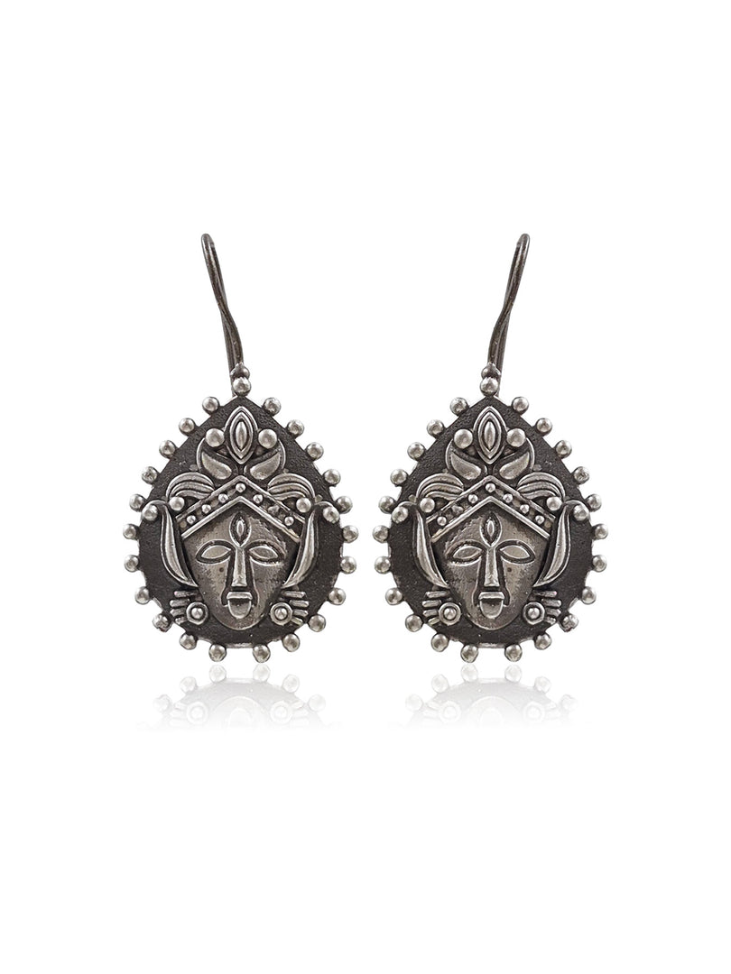 DEVI SILVER LOOKALIKE STUD EARRINGS