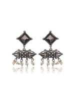 Load image into Gallery viewer, DHARA SILVER LOOKALIKE STUD EARRINGS
