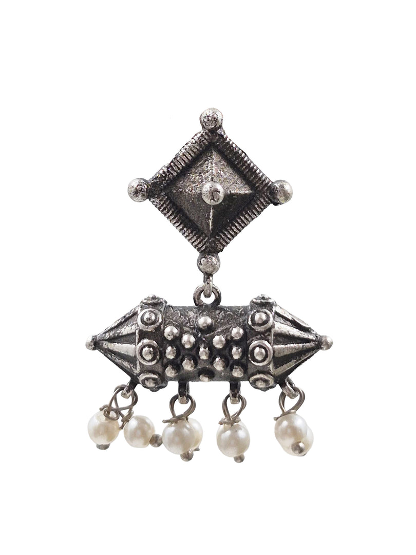 DHARA SILVER LOOKALIKE STUD EARRINGS