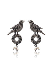 NEHA SILVER LOOKALIKE STUD EARRINGS