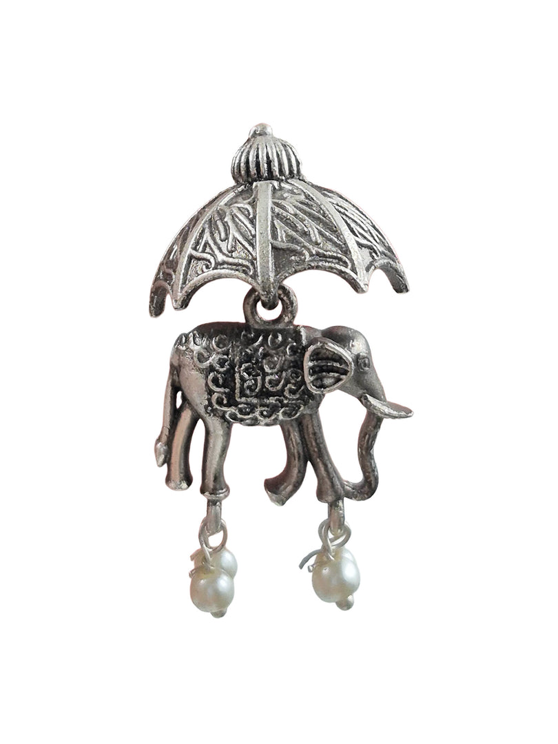 SWATI SILVER LOOKALIKE STUD EARRINGS