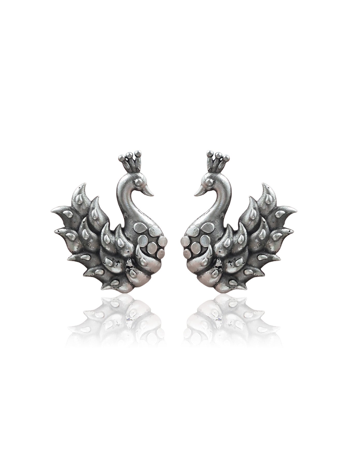 ANVI OXIDISED STUD EARRINGS