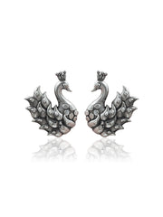 ANVI OXIDISED STUD EARRINGS