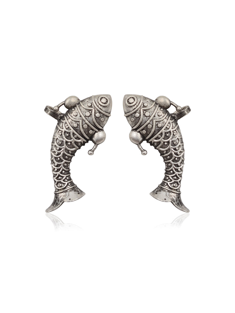 HARVEY SILVER LOOKALIKE STUD EARRINGS