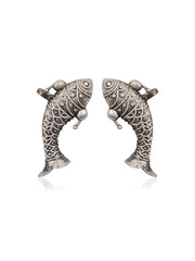 HARVEY SILVER LOOKALIKE STUD EARRINGS