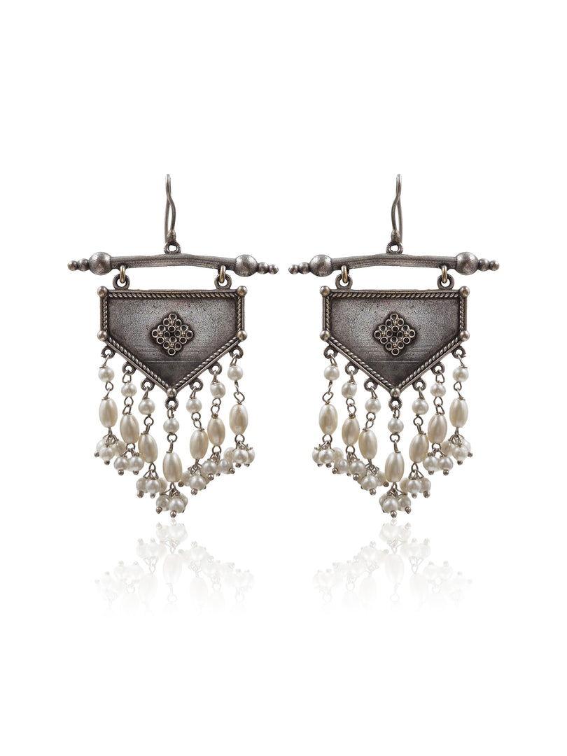 AHANA SILVER LOOKALIKE DANGLER EARRINGS