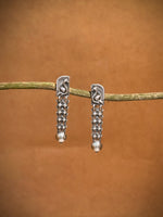 Load image into Gallery viewer, Misty Silver Lookalike Dangler Earrings