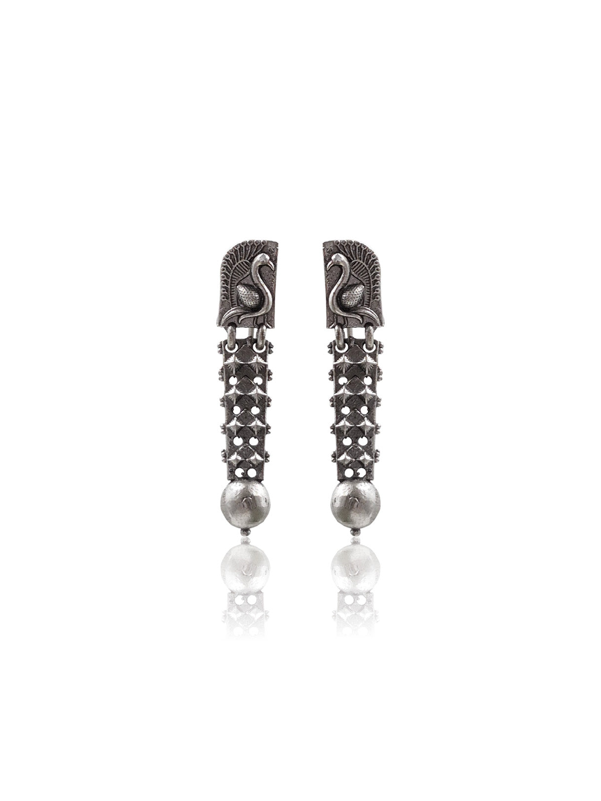 MISTY SILVER LOOKALIKE DANGLER EARRINGS