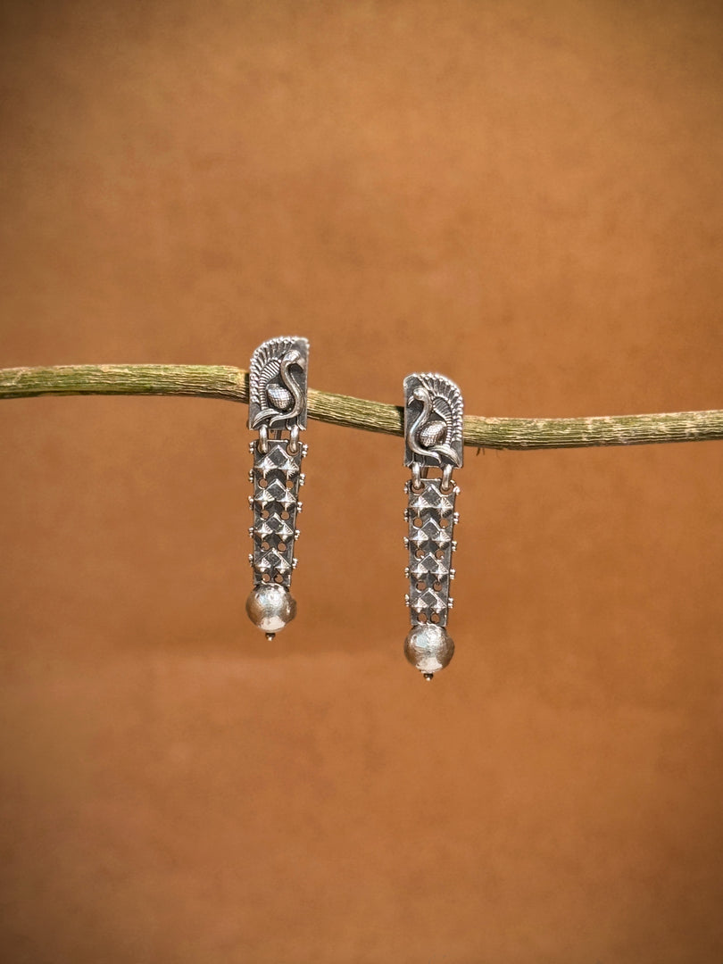 Misty Silver Lookalike Dangler Earrings