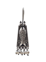 Load image into Gallery viewer, Pearl Aqua Silver Lookalike Dangler Earrings
