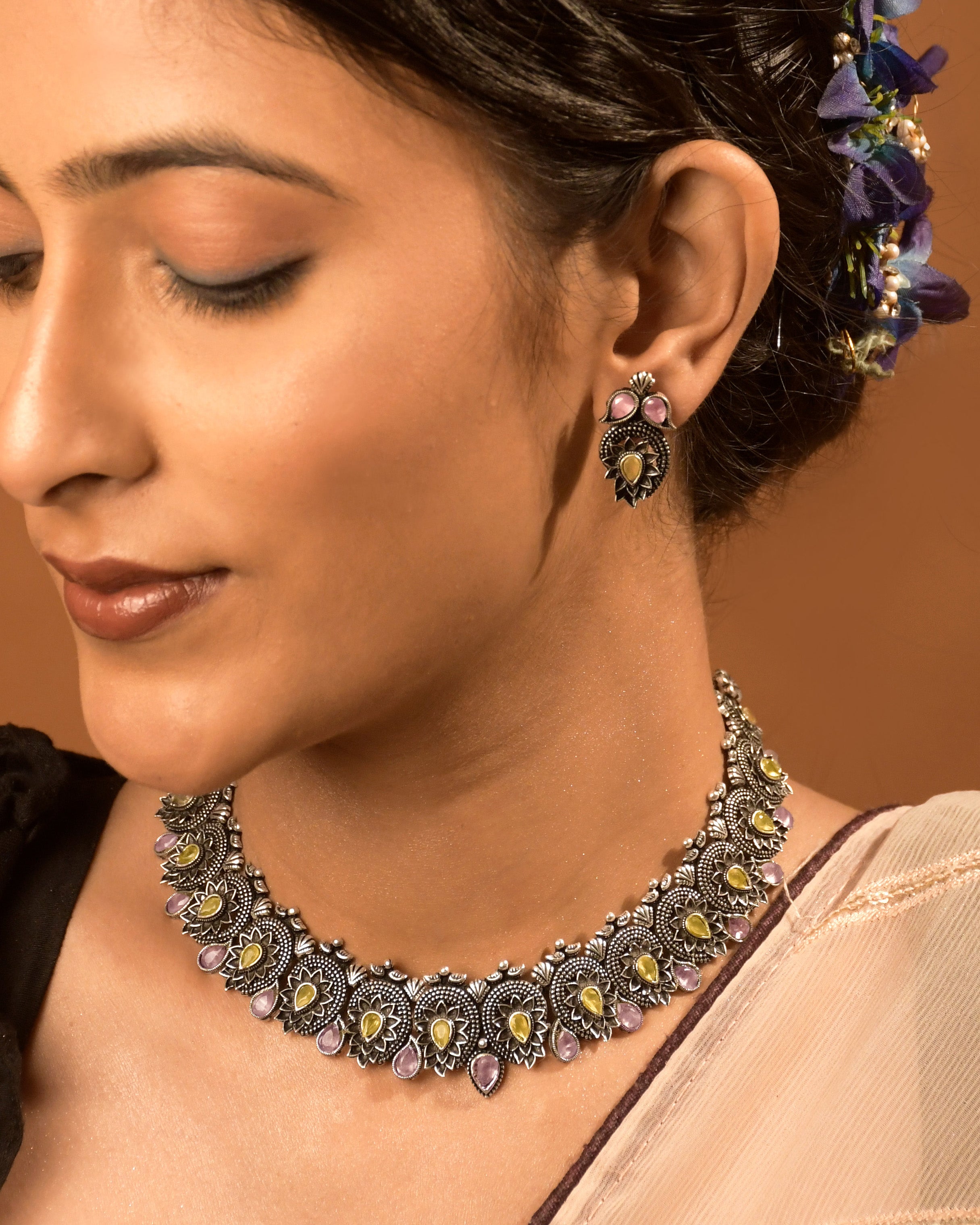 SILVER LOOKALIKE NECKLACE SET
