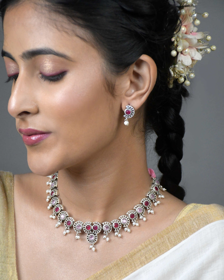Reha Stone Necklace Set