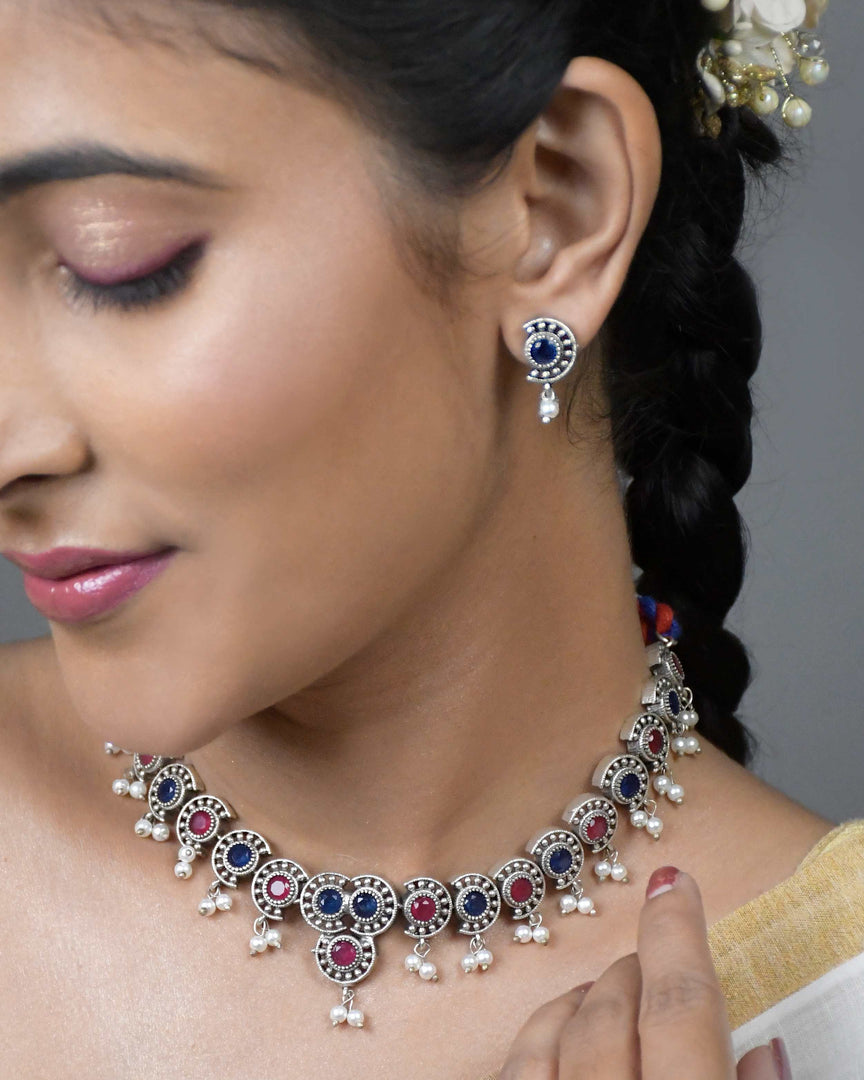 Reha Stone Necklace Set