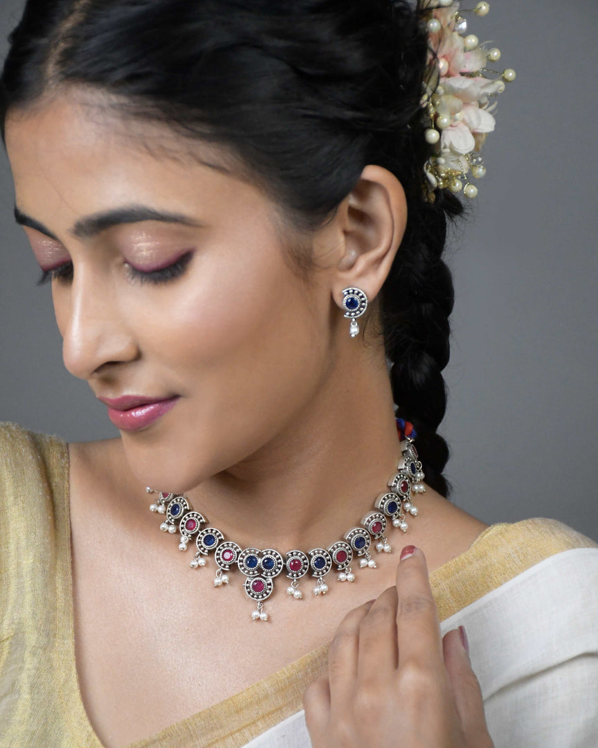 Reha Stone Necklace Set