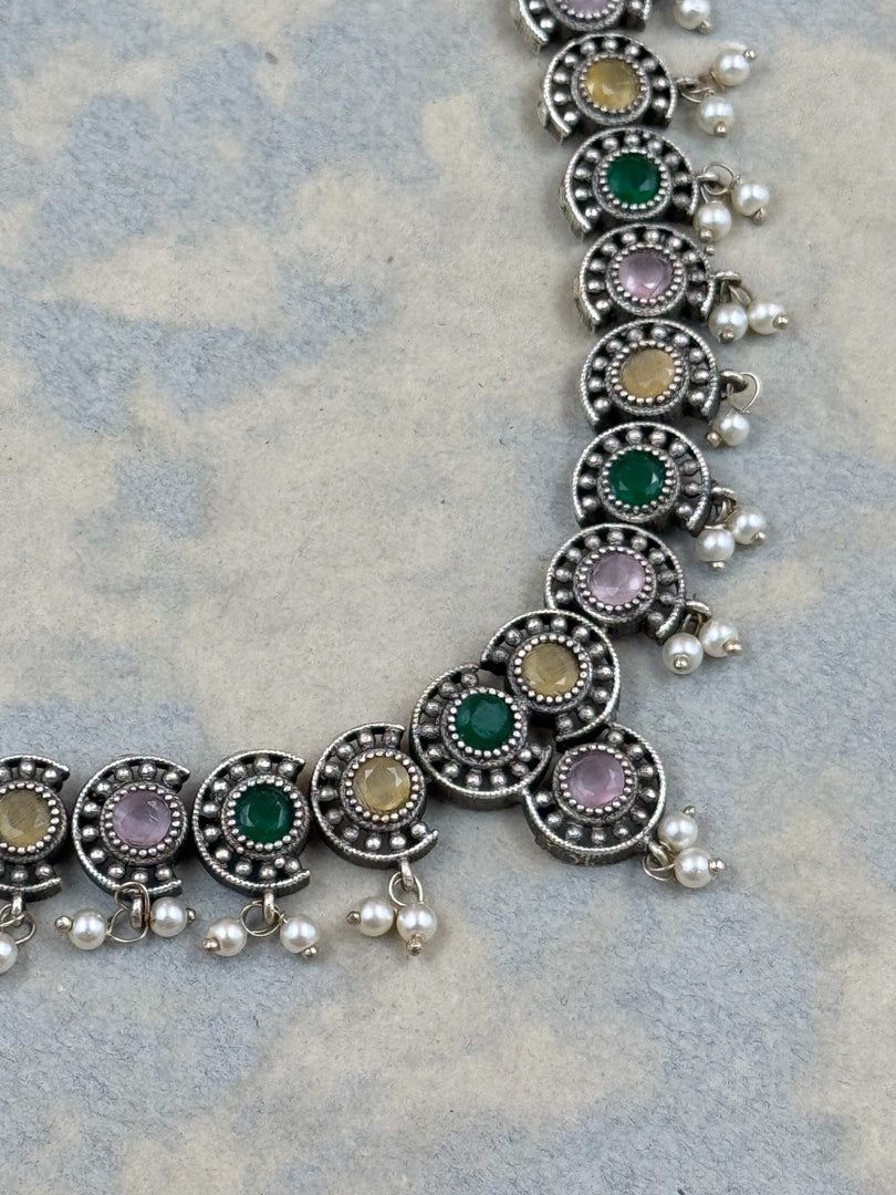 Reha Stone Necklace Set