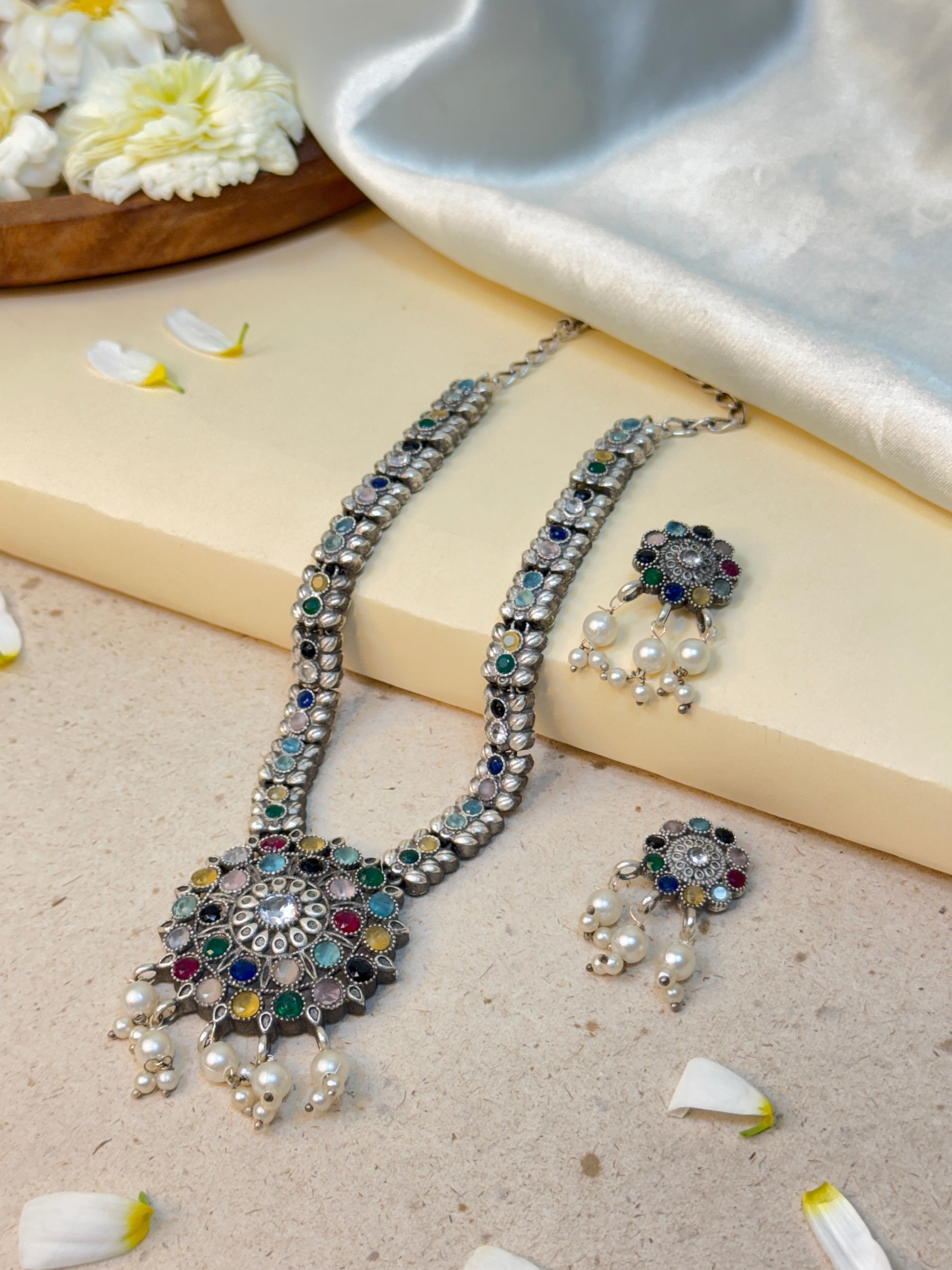 FLORANCE STONE NECKLACE SET