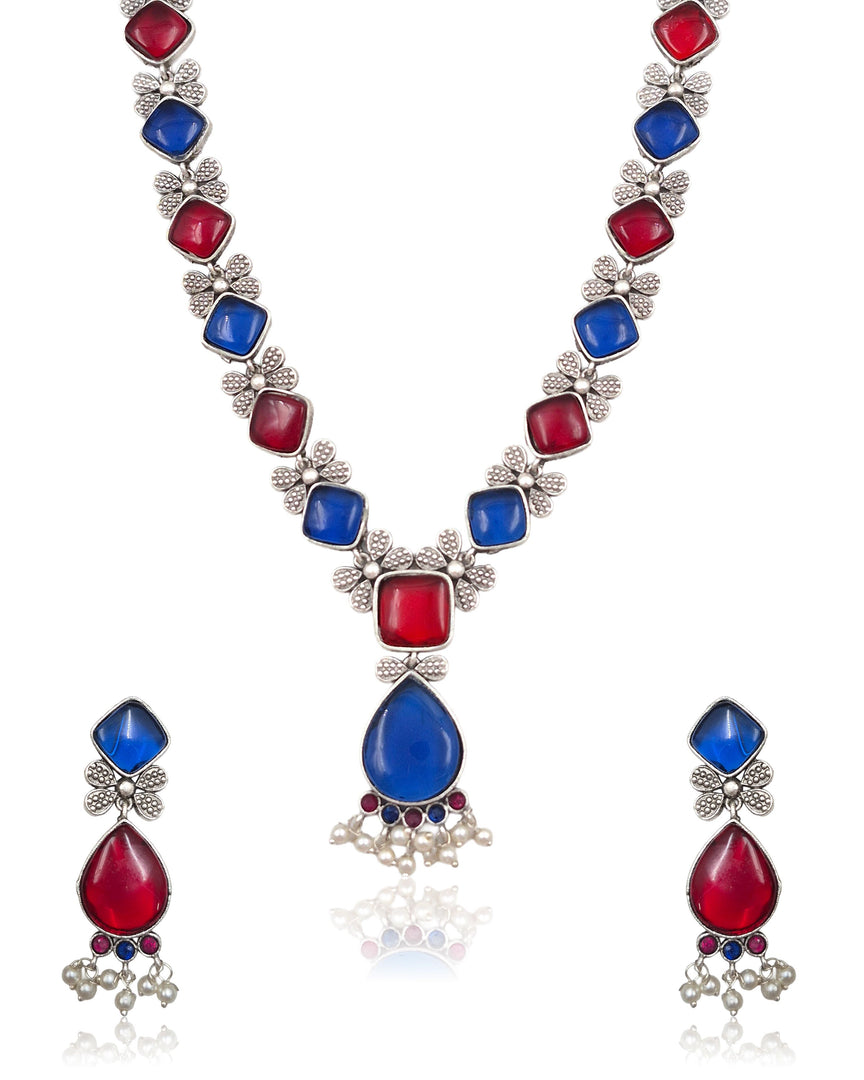 Ravya Stone Necklace Set
