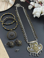 Load image into Gallery viewer, 5 PIECE DUAL TONE JEWELLERY SET COMBO