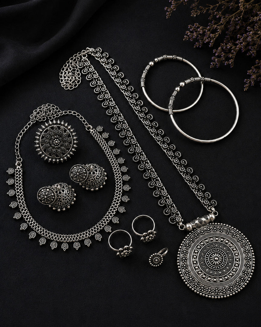 Niyati Oxidised Jewellery Set