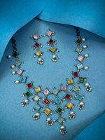 Load image into Gallery viewer, Crimson Noir Stone Necklace Set