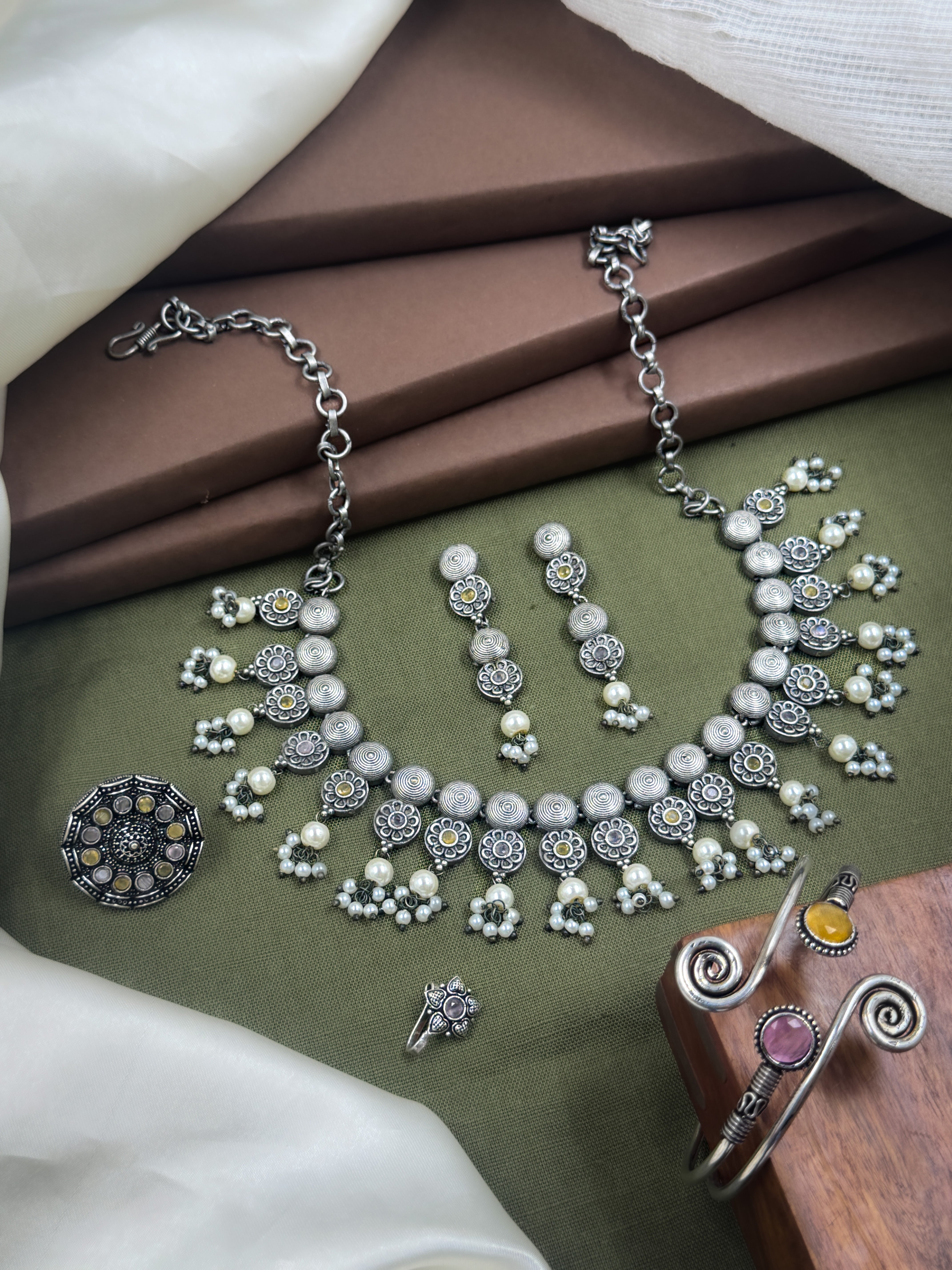 RASHMI STONE JEWELLERY SET COMBO
