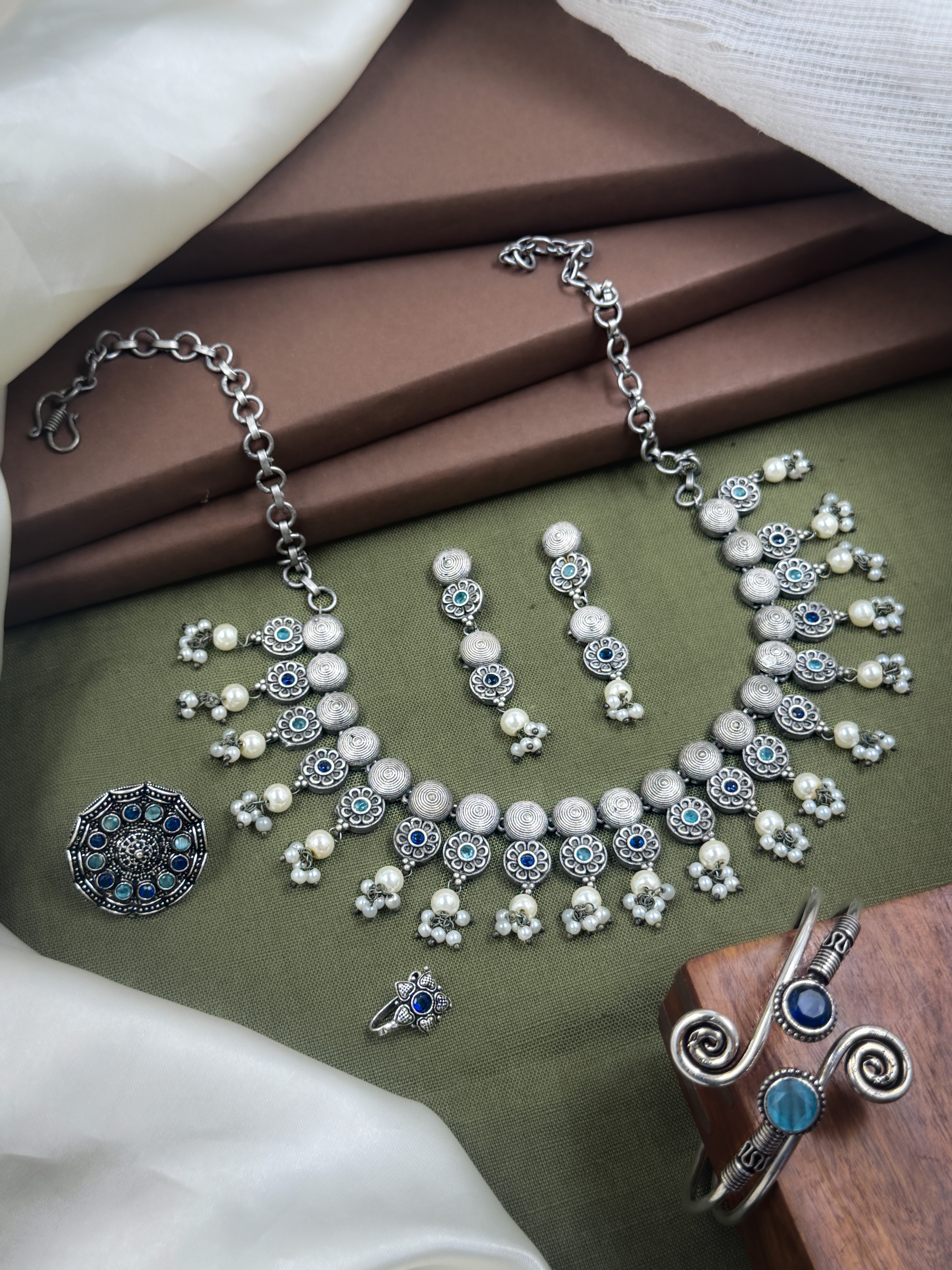 RASHMI STONE JEWELLERY SET COMBO