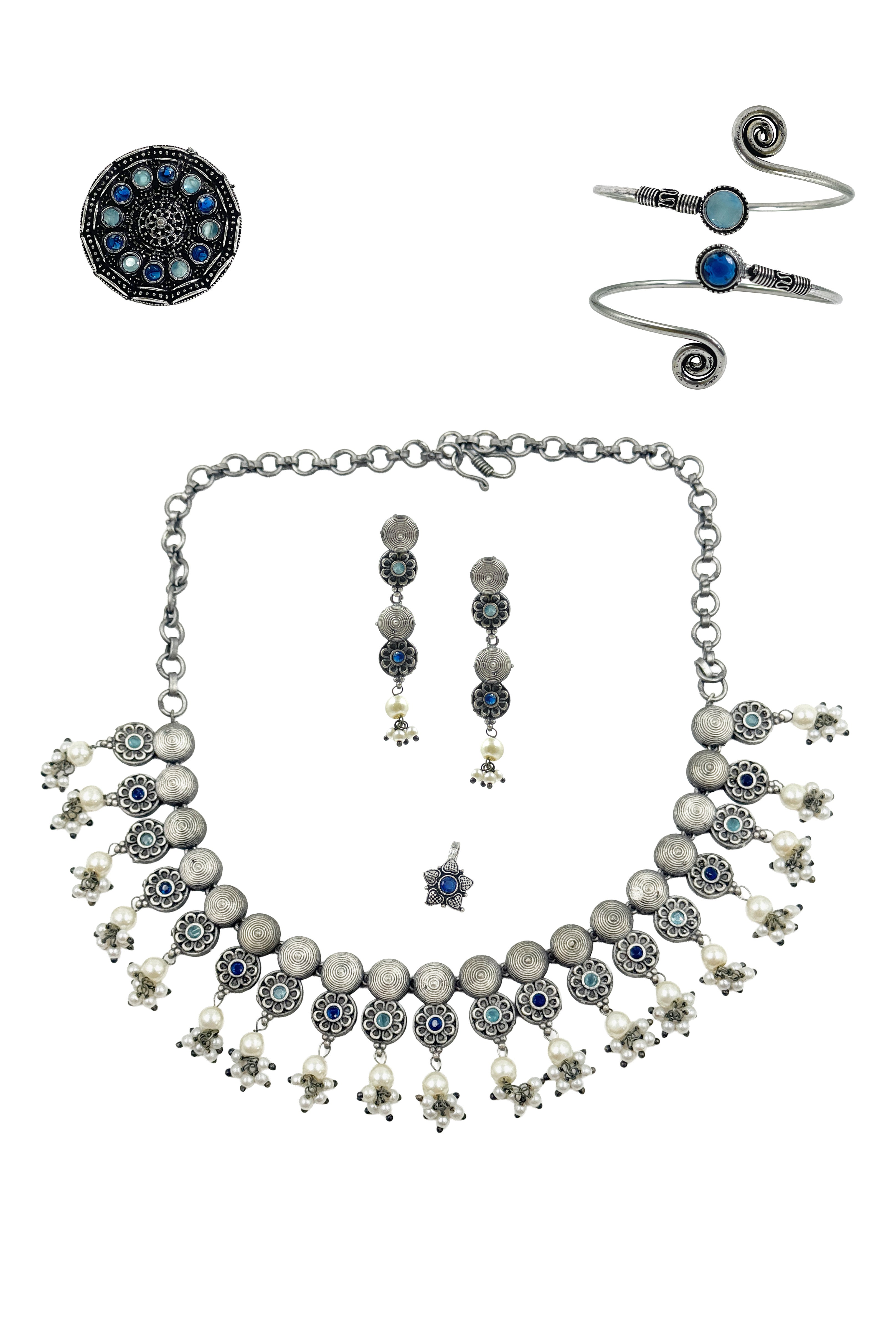 RASHMI STONE JEWELLERY SET COMBO