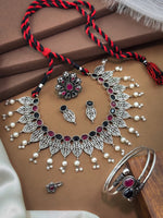 Load image into Gallery viewer, Mahi Celestial Leaf Pearl Jewellery Set