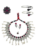 Load image into Gallery viewer, Mahi Celestial Leaf Pearl Jewellery Set